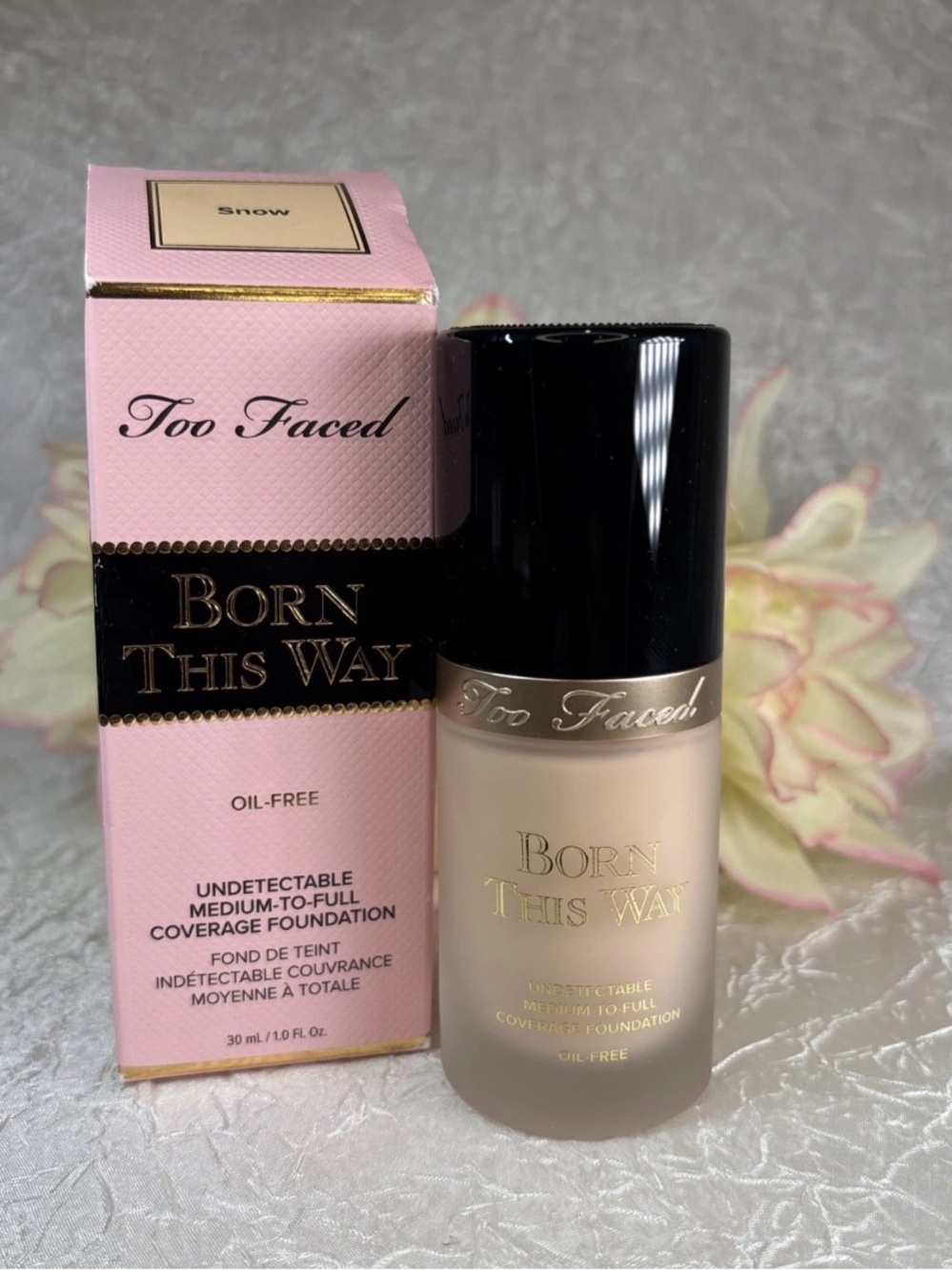 Too Faced Born This Way Oil Free Undetectable Foundation - SNOW -  1oz NIB